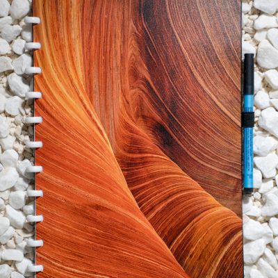 A4 - Dunes - White rings - Esquoia - Reusable Notebooks