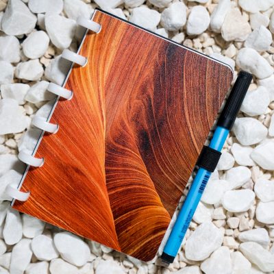 A6 - Dunes - White rings - Esquoia - Reusable Notebook