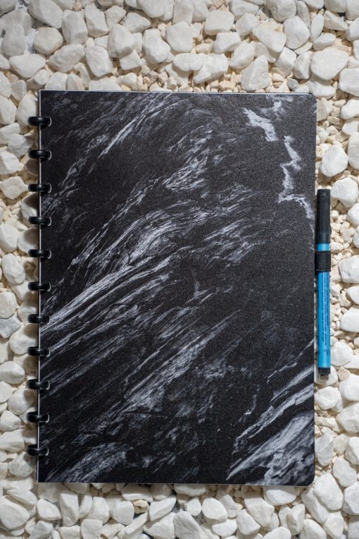 A4 - Ashes- Black rings - Esquoia - Reusable Notebooks