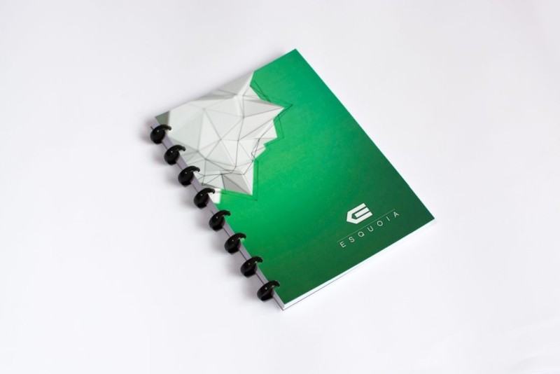 Whiteboard notebook A5 ESQUOIA Green